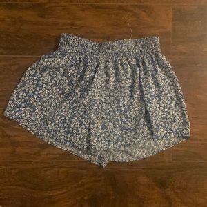 Blue Floral Shorts